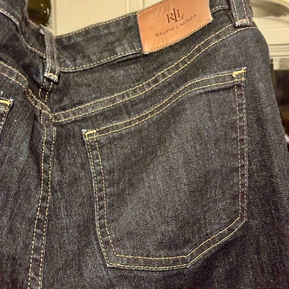 Ralph Lauren Dark Blue Denim Jeans High Waist Straight Leg Sz. 8 - Picture 8 of 16